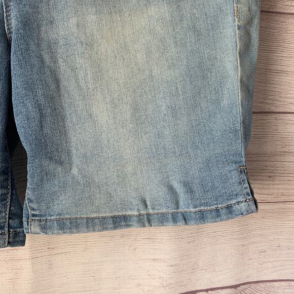 Angels Forever Young Denim Blue Jean Bermuda Shorts Size 10 - Picture 8 of 16